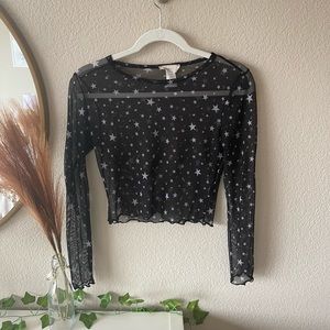 Altard state star printed mesh long sleeve